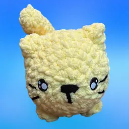 #01sparkly yellow - Cat Plush Crochet Large Pick 1