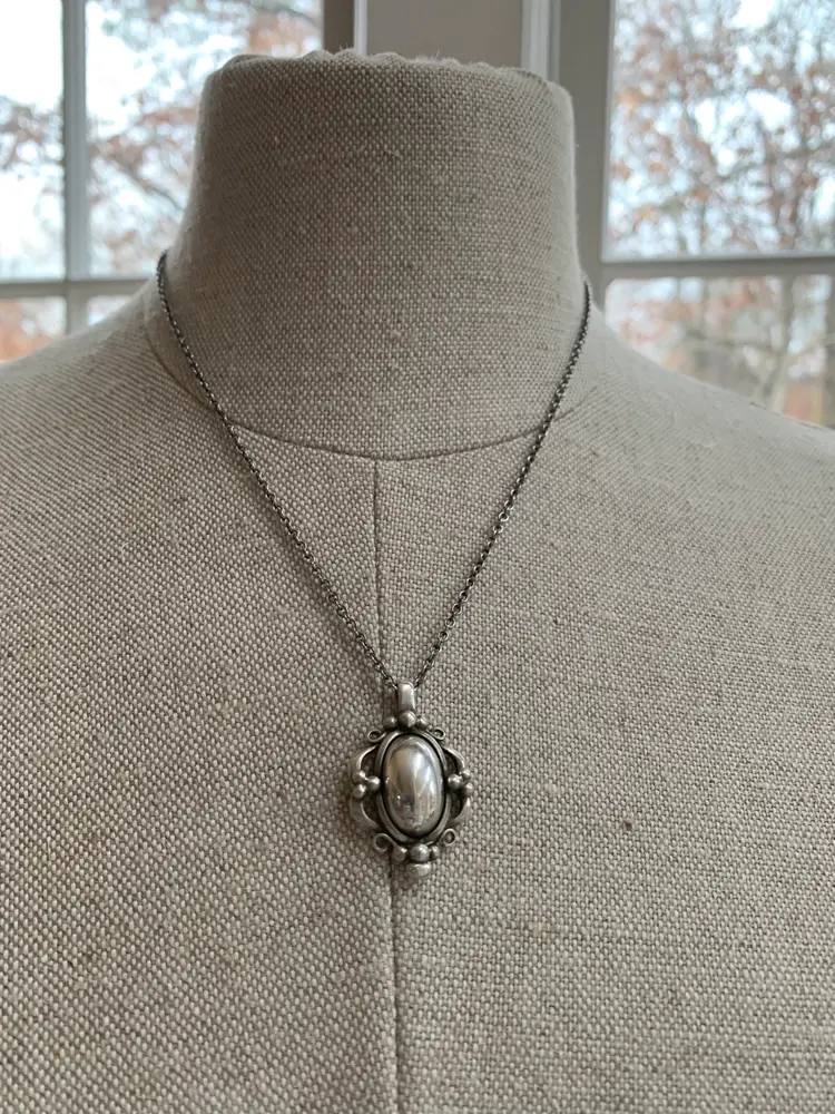 Georg Jensen Sterling Vintage Necklace Signed