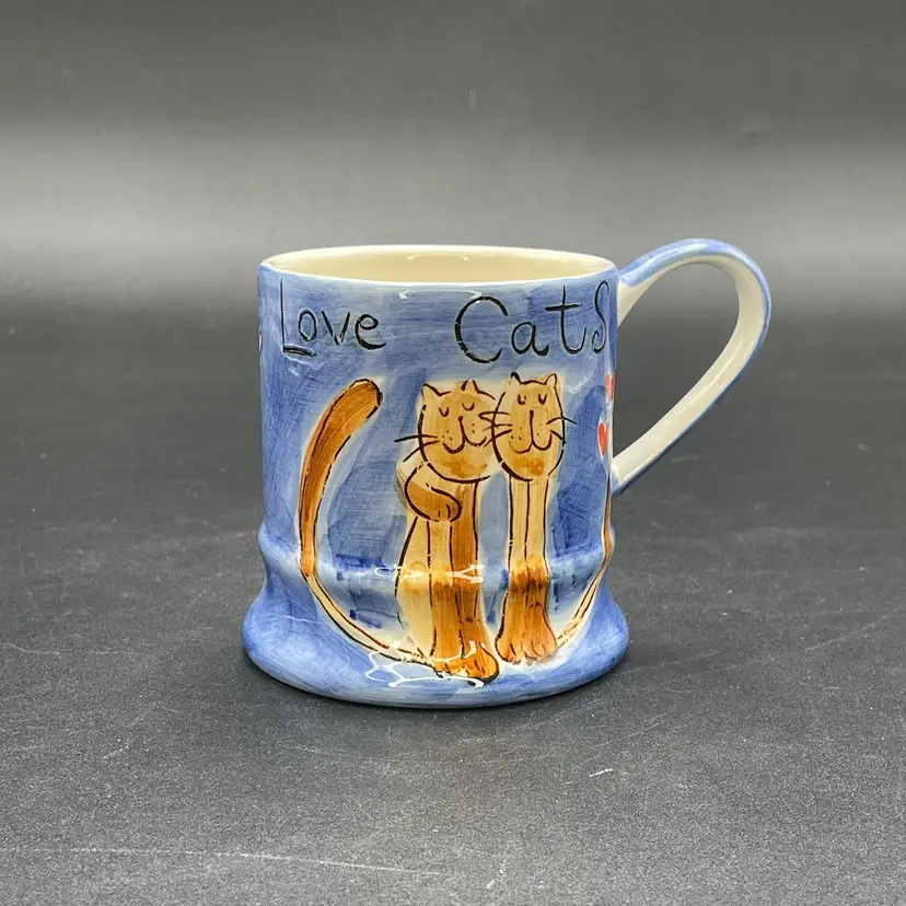 Whittards of Chelsea Coffee Mug Cup Beth for Whittards Hand Painted Love Cats