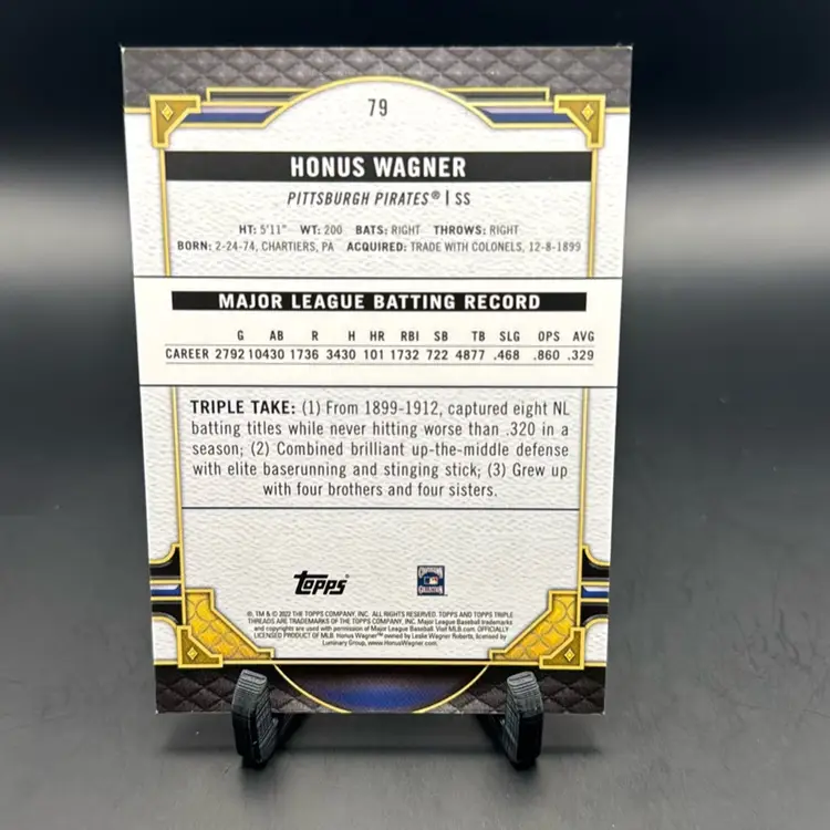 2022 Triple Threads Honus Wagner Amber 008/199