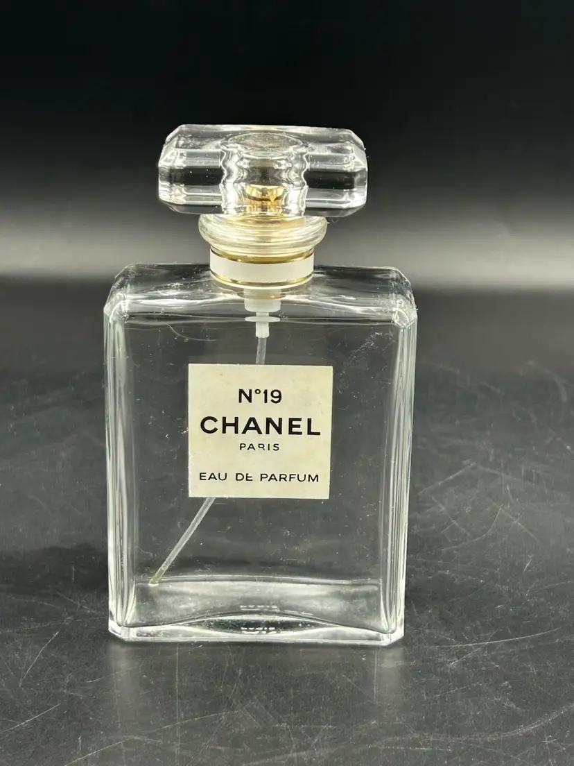 Vintage Chanel France, Empty Perfume Bottle 4.5” Tall Vanity Decor