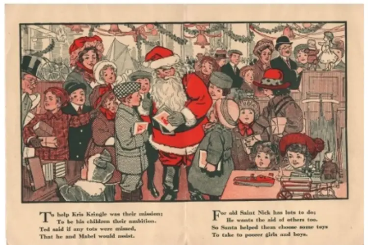 Antique Advertising Booklet Santa Claus' Own Children Matthews Department Store 1914 Christmas Display Collect