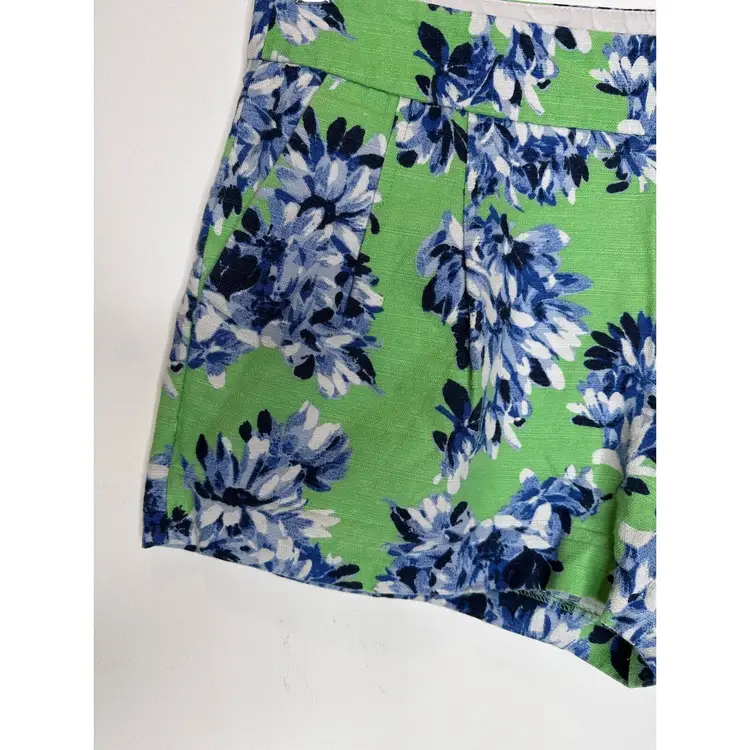 J crew lightweight flat front floral chino preppy shorts size 6 pre owned