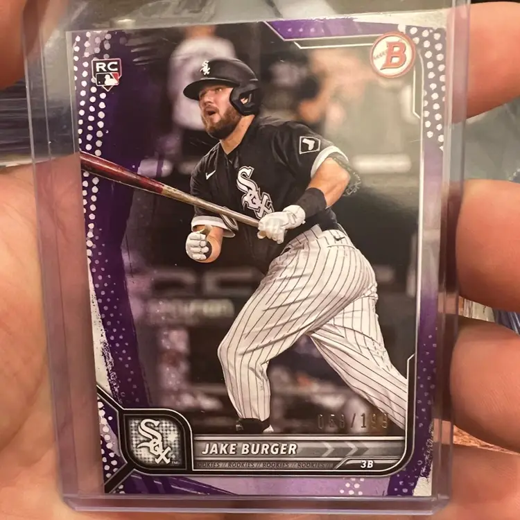 2022 Bowman JAKE BURGER Purple #236/250 White Sox Rookie Card RC 17