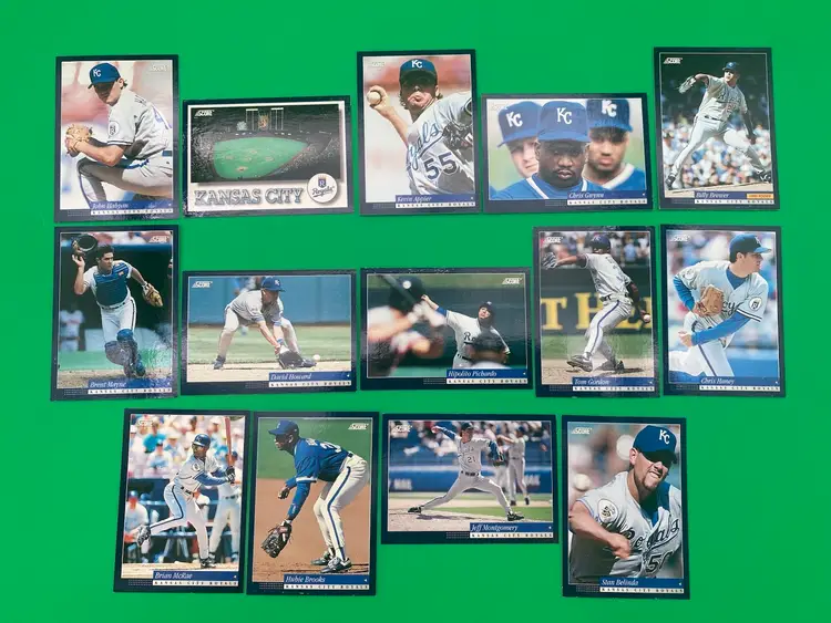 Score 1994 MLB Kansas City Royals Lot of 14 Different MLB Trading Cards