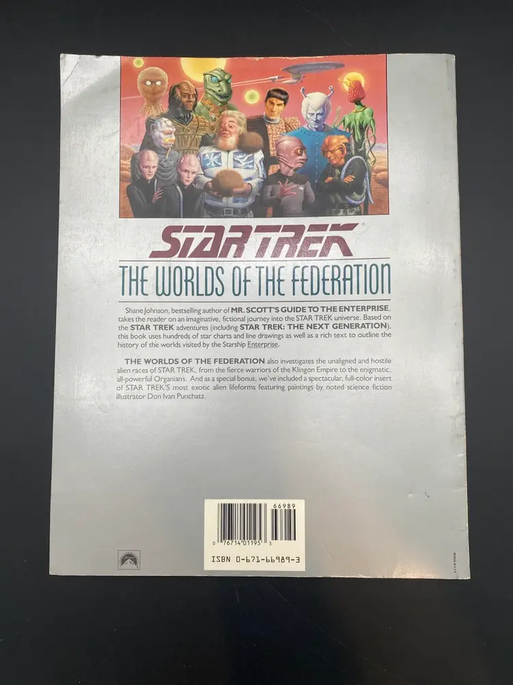 Star Trek: The Worlds of the Federation Paperback Book - 1989 Pocket Books