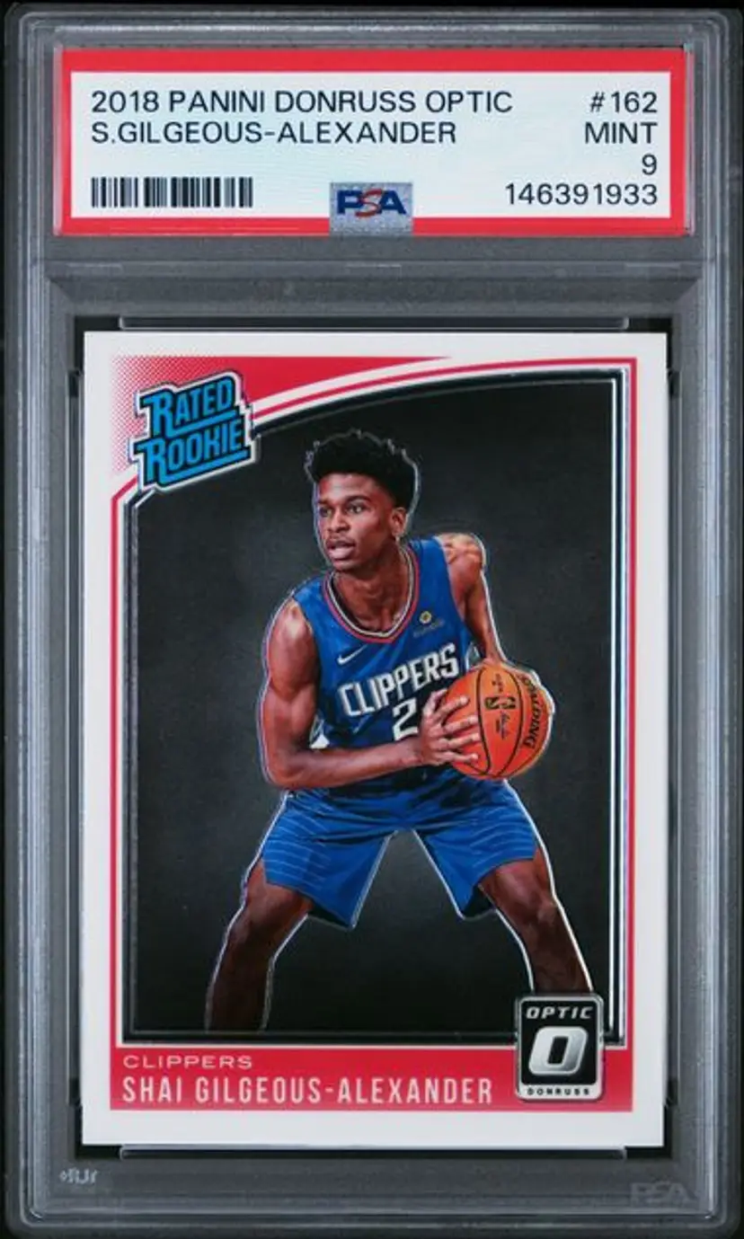2018 PANINI DONRUSS OPTIC 162 SHAI GILGEOUS-ALEXANDER PSA 9