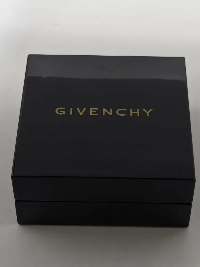 Givenchy Silver Tone Floating Green Crystal Bracelet and Earrings Set Boxed NWT