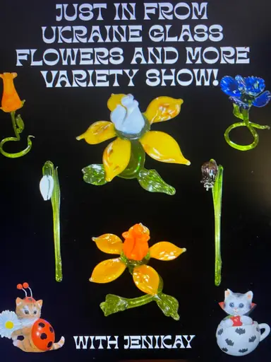 Ukraine Glass Figurines, Flowers And More Variety Show