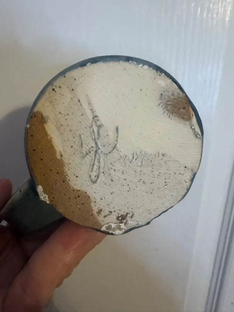 Small Handmade Pottery Cup And Bowl - Signed By Potter. 4” Mug, 2” Bowl/Dish - Sold Together.