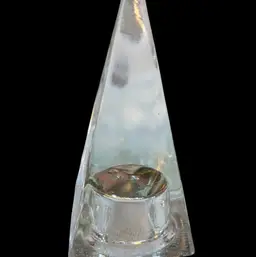 Glass Pyramid Paperweight