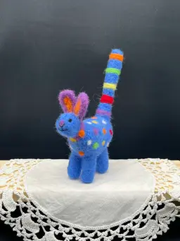 Made By Me Needle Felted "CatRabbit" Alebrijes 3”x 5”