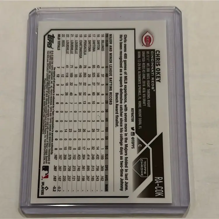 2023 Topps Chrome Chris Okey Refractor Auto /499