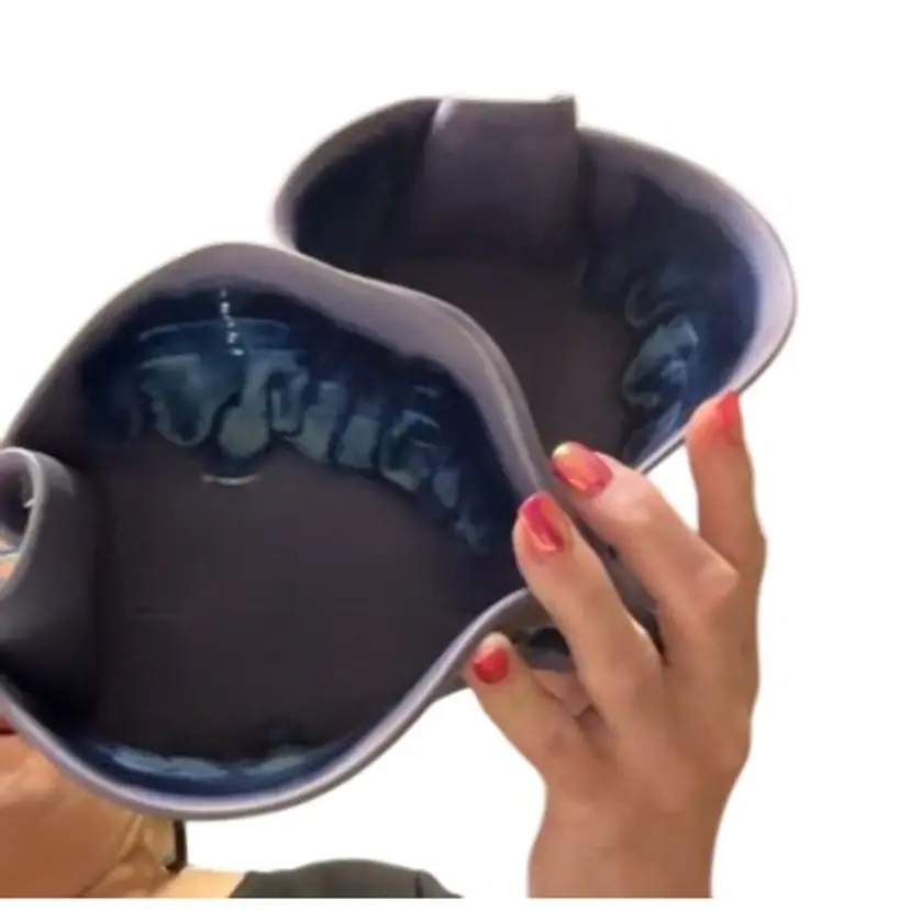 Purple Snack Bowl Made Canada Measures 9.5”x7”