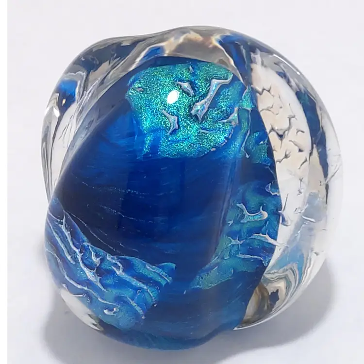 Steven V. Correia Paperweight - Unique Shape - Signed