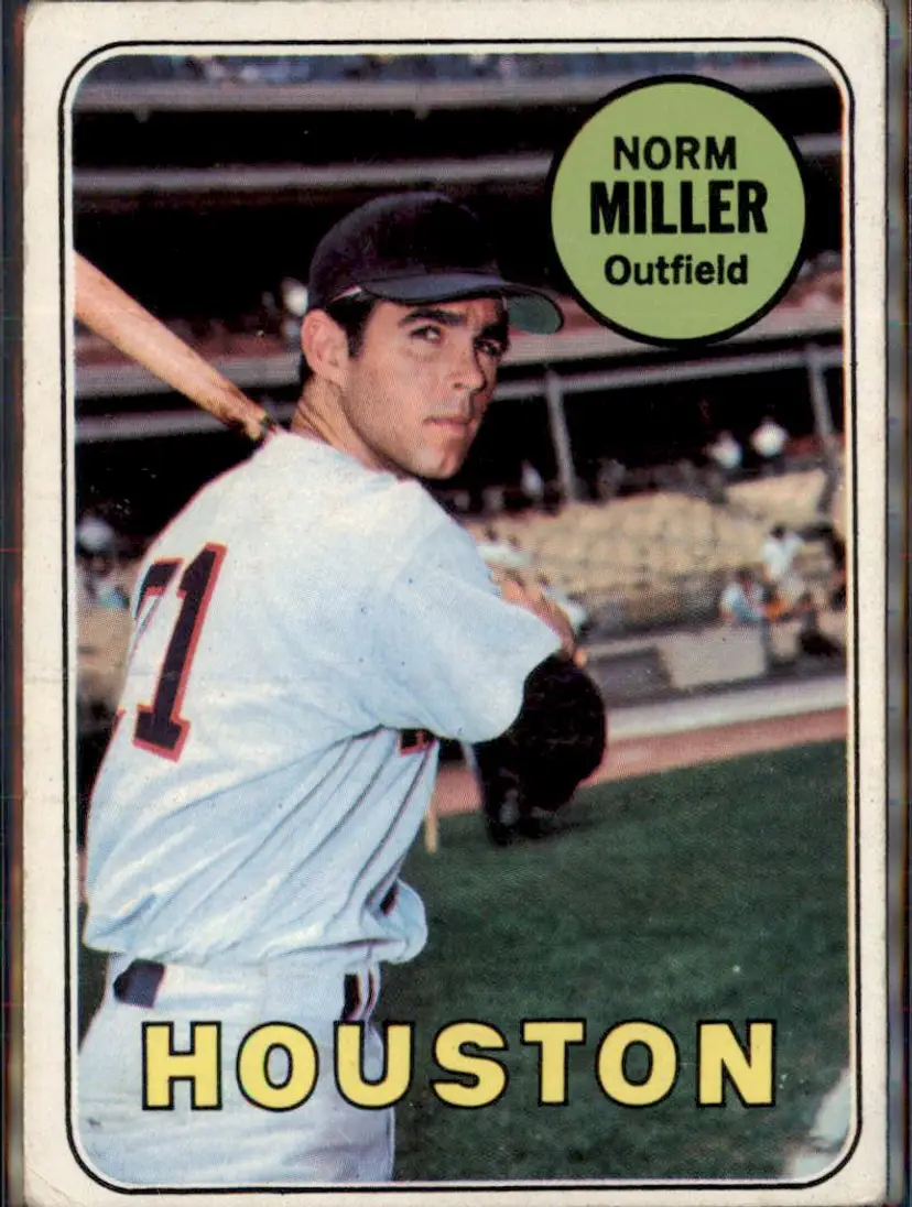 1969 Topps #76 Norm Miller - (pk3) - Houston Astros