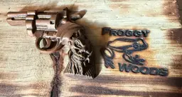 VL Pours 5.6 oz  .999  Copper Revolver Skull Grip Poured Bar