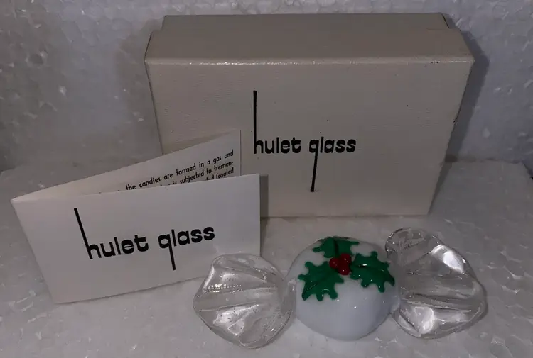 Ultra Rare Vintage Hulet Lampwork Glass Candy 2.5"