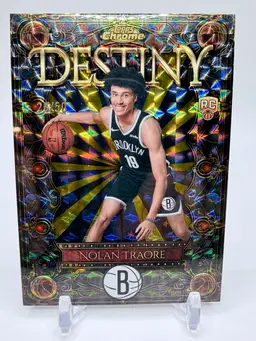 Nolan Traore 2025-26 Topps Chrome Destiny RC Gold Refractor Rookie /50 Nets RC