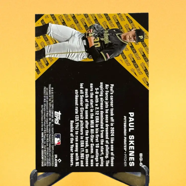 Paul Skenes 2025 Topps Update Series #BG-6 Black Gold SP Pittsburg Pirates