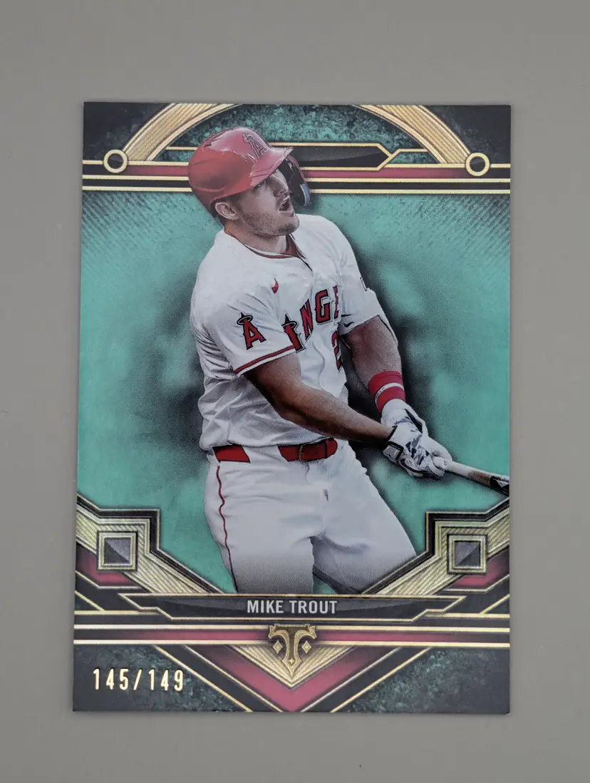 Mike Trout #/149 2024 Topps Triple Threads Aquamarine #1 - (139) - Los Angeles Angels