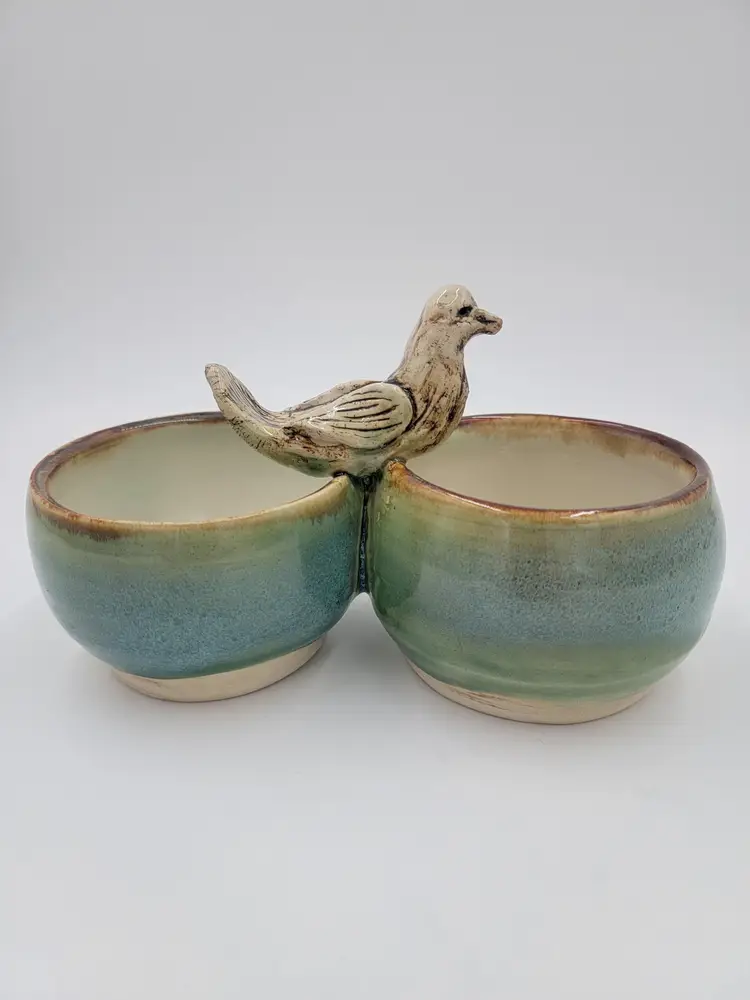 #01 Songbird Dual Pottery Bowl Made By Me