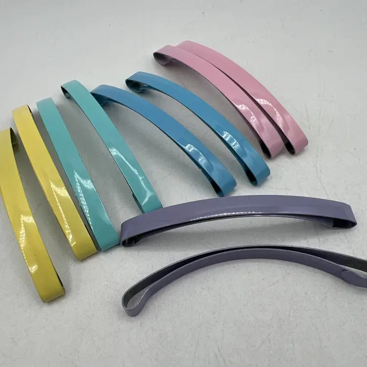 Set 10 Vintage Goody Pastel Metal Stay Tight Clasp Barrettes 1980s