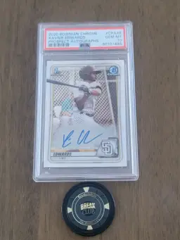 2020 Bowman Chrome Xavier Edwards 1st auto PSA 10