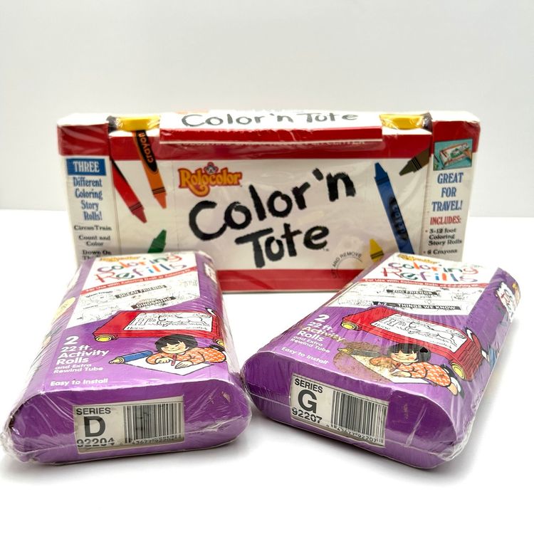 Rolocolor Color ‘n Tote Vintage Travel Coloring Set With Two Refill Packs