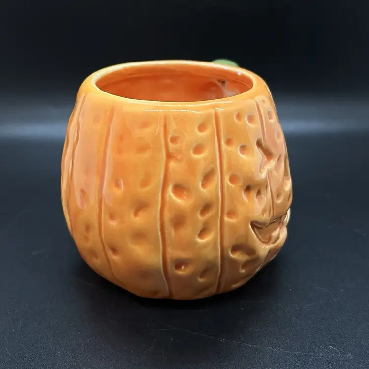 Vintage Ceramic Jack O Lantern Mug Cup Halloween Pumpkin
