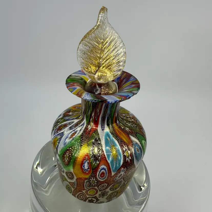 Murano Millefiori Perfume Bottle With Stopper