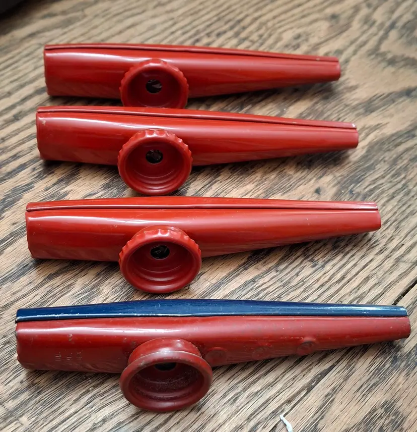 Vintage Metal Kazoos - Set of 4