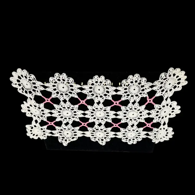 Flower With Pink Doilie