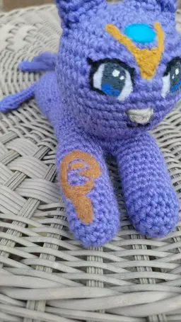 Handmade crochet cat: Mystic Moon