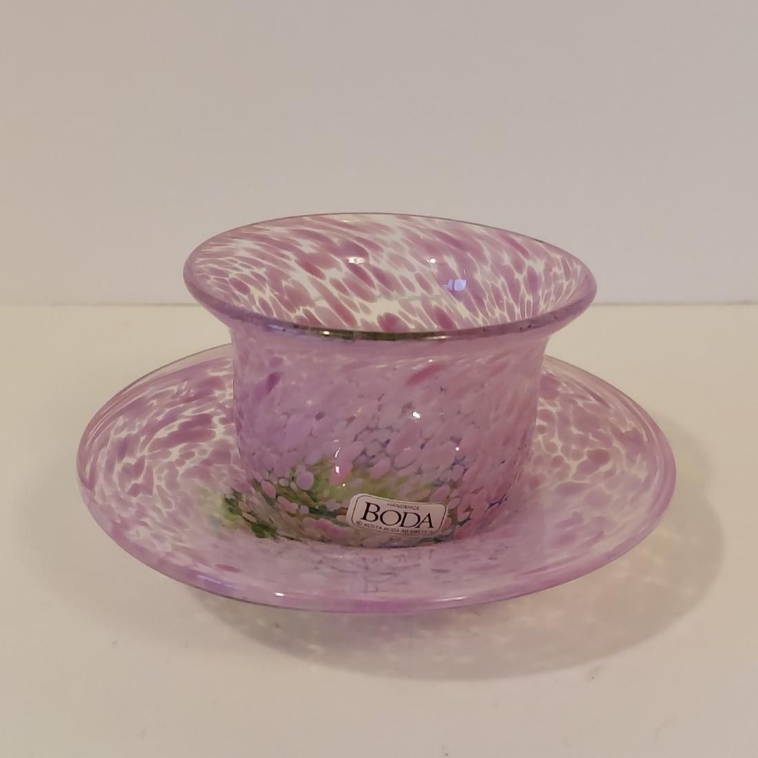 Ulrica Hydman Valien Kosta Boda Pink Pastel Bowl And Dish