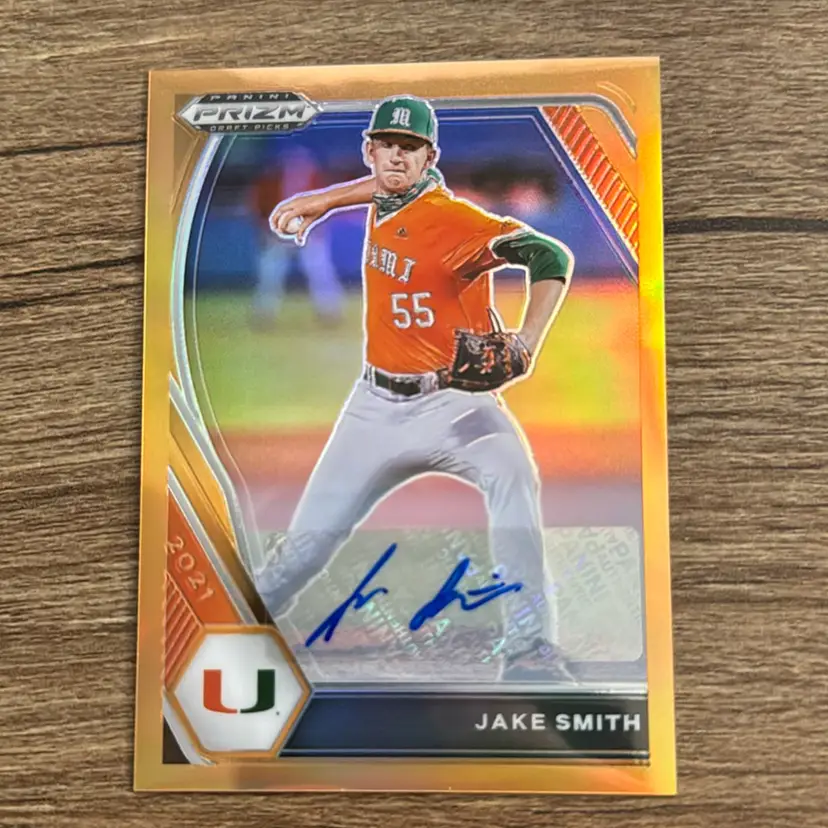 Jake Smith
2021 Panini Prizm Draft Picks 
Orange Prizm Auto /20
Los Angeles Angels 