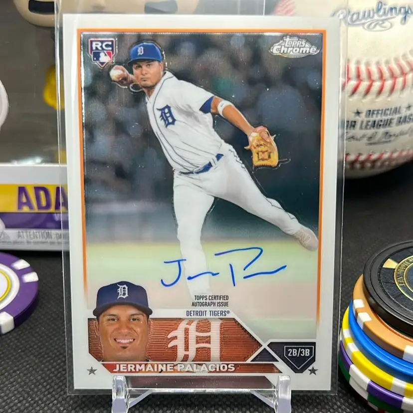 Jermaine Palacios 2023 Topps Chrome RC Auto Detroit Tigers