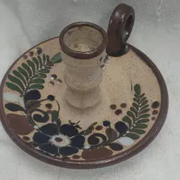 Tonala Mexican Pottery Candle Holder