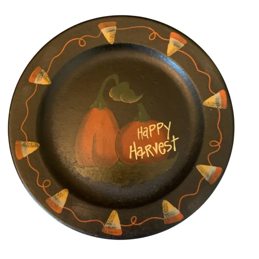 Happy Harvest Plate 8 3/4 X 5/8 Inches