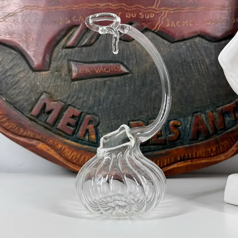 ZELEZNY BROD Czech GLASS BUDVASE Ribbed Borosilicate DETESK Sklo Modern Design