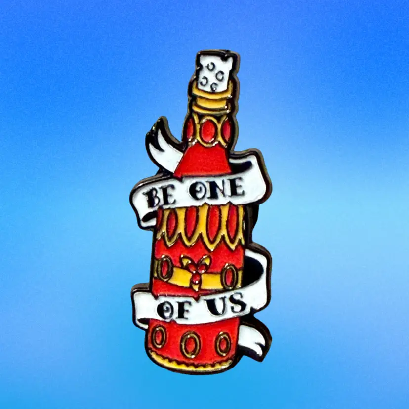 The Lost Boys “Be One Of Us” Wine Bottle Vampire Horror Movie Lapel Pin