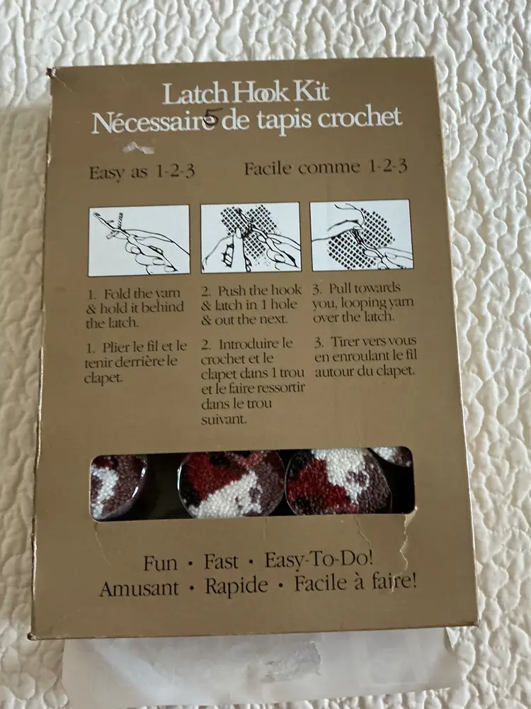 Latch Hook Kit Sailboat at Sunset, 1979!