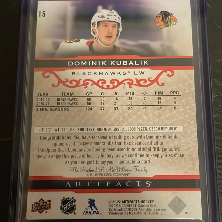 Dominik Kubalik Artifacts Double Patch 09/15 