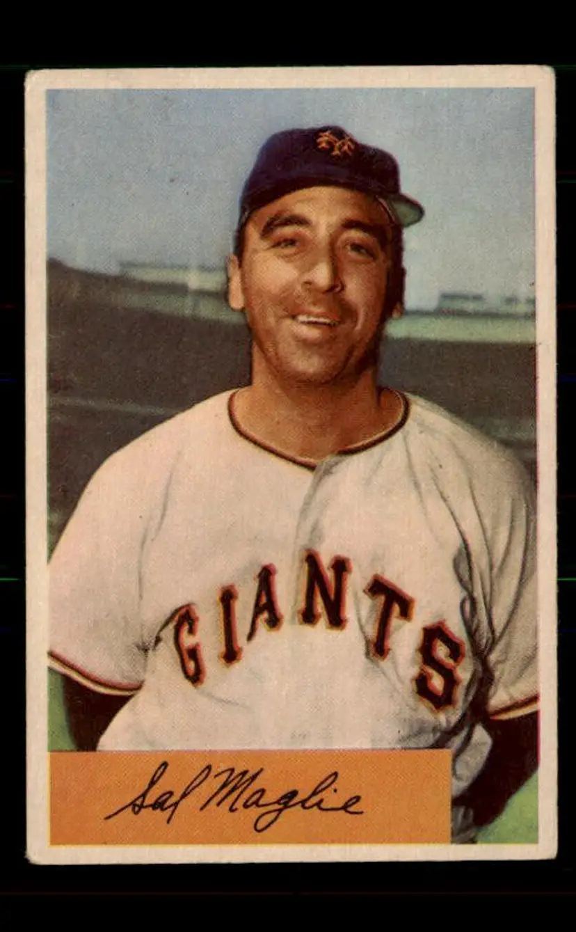 1954 Bowman #105a Sal Maglie - (pk-tl3) - New York Giants