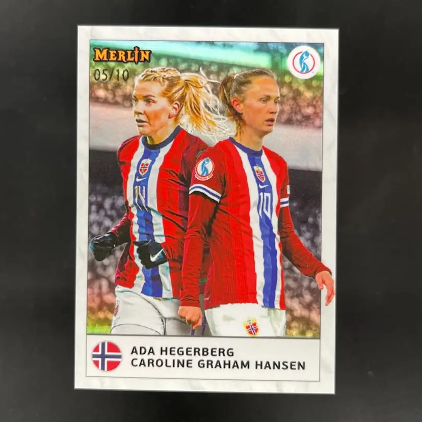 Ada Hegerberg and Caroline Graham Hansen 2025 Topps Merlin WEURO /10 Soccer Card