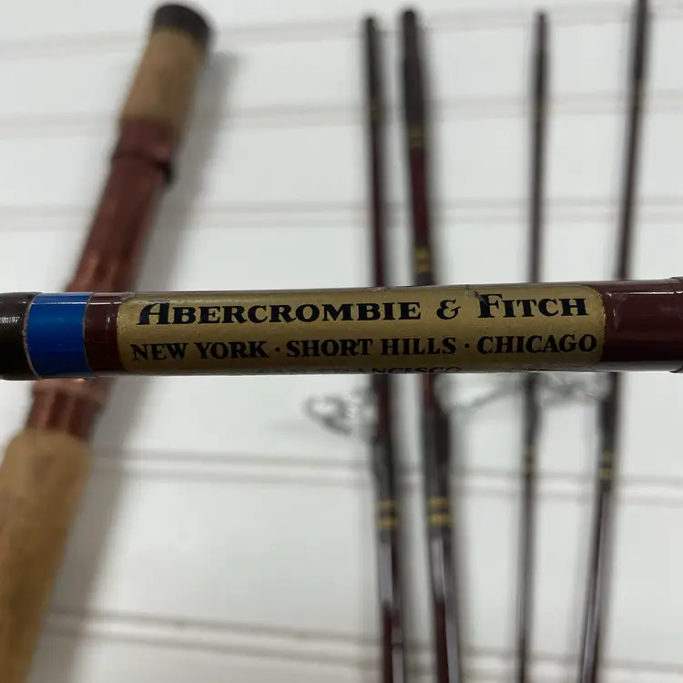 Vintage Abercrombie & Fitch Fishing Rod with Container