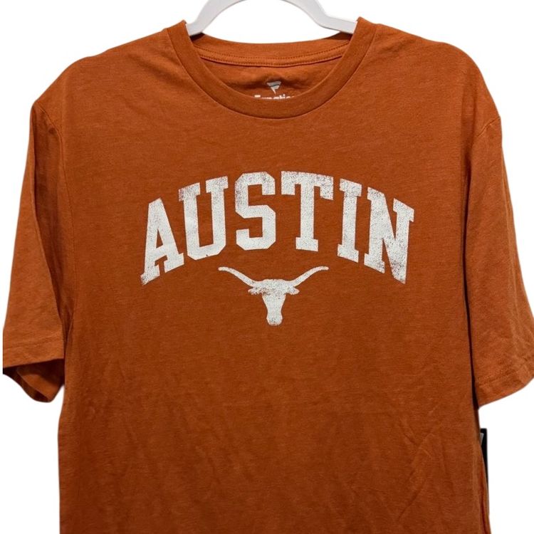 TEXAS LONGHORNS BURNT ORANGE ARCHED CITY TRIBLEND SHORT SLEEVE FASHION T SHIRT L New $40