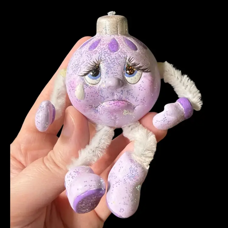 4 PC Vintage Ceramic Anthropomorphic Christmas Ornament Shelf Sitters