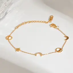 18KGP Sun & Moon Bracelet