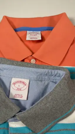 6 Brooks Brothers Polos With Golden Fleece Emblem On Chest Sizes Large XL XXL